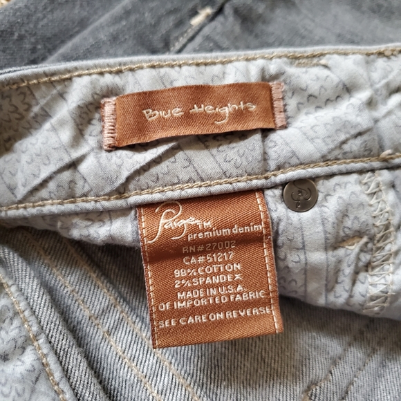 Paige Blue Heights Gray Skinny Jeans - Picture 9 of 10